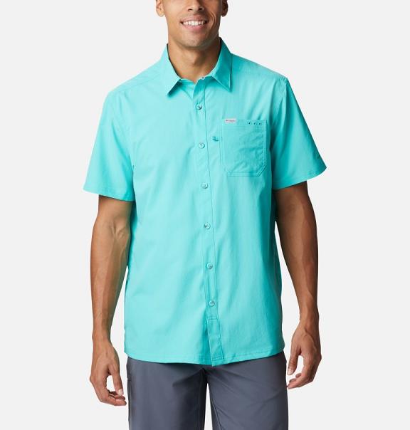 Columbia PFG Slack Tide Shirts Blue For Men's NZ91274 New Zealand